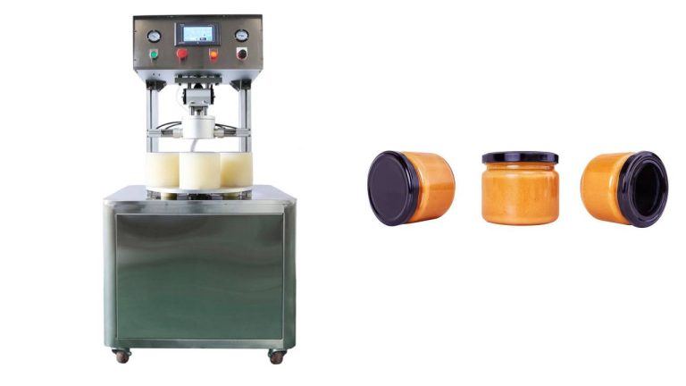 Curry paste glass jar vacuum capping machine