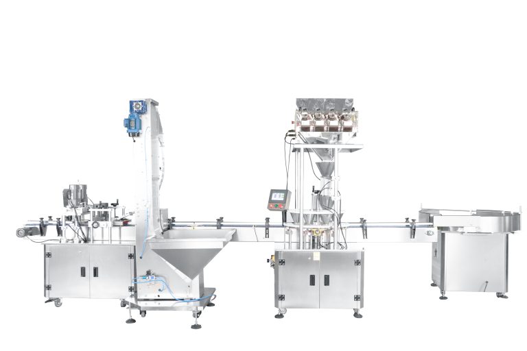 Linea di sigillatura di riempimento solido granulare automatica della pesatrice lineare a 4 teste